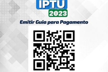 IPTU pague através do QR CODE