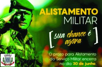 Alistamento militar vai até 30 de junho