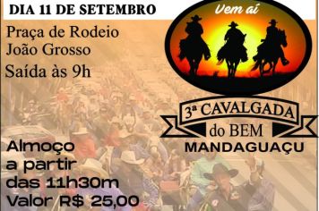 3ª Cavalgada do Bem acontece neste domingo 