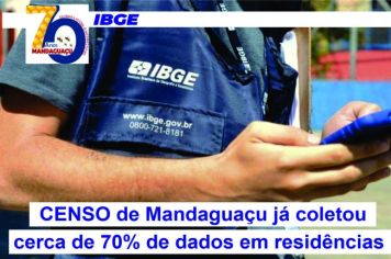 CENSO de Mandaguaçu já coletou cerca de 70% de dados em residências 