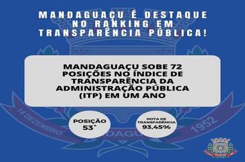 Mandaguaçu avança em nível de transparência pública para o 53Â° lugar