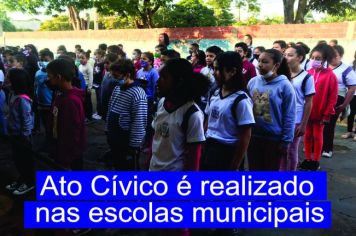 Ato Cívico é realizado nas escolas municipais