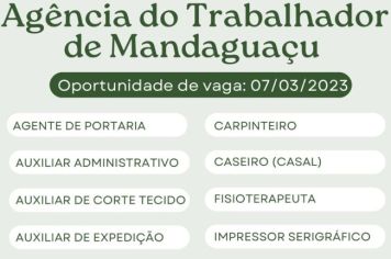 OPORTUNIDADE DE EMPREGO