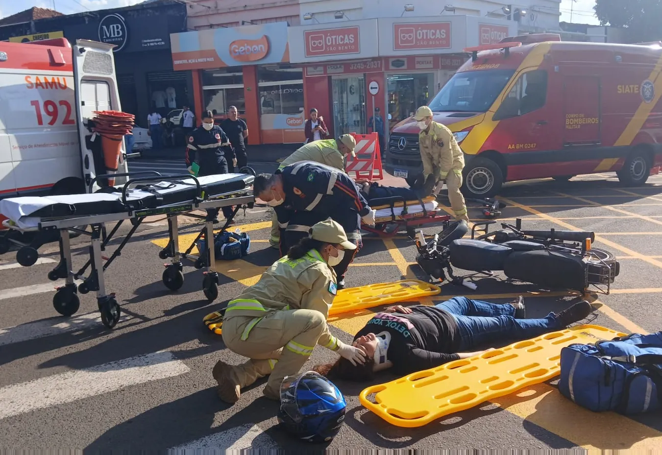 Acidente simulado encerra programação do Maio Amarelo