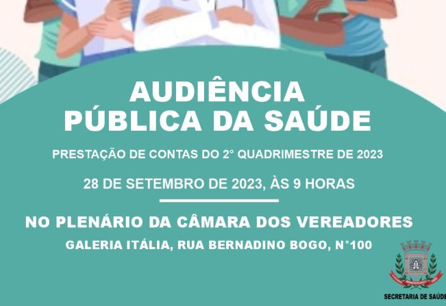 AUDIÊNCIA PÚBLICA DA SAÚDE