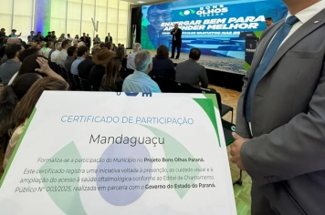 Mandaguaçu segue integrada ao programa Bons Olhos Paraná
